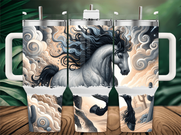 Black Horse Clouds Art 40oz Tumbler Review