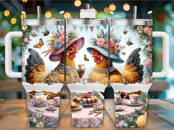 Boho Mushroom Chicken Tumbler Wrap