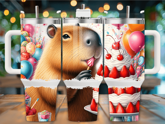 Capybara Birthday Party Fun 40oz Tumbler