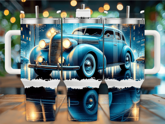 Classic Night Cruise Car 40oz Tumbler