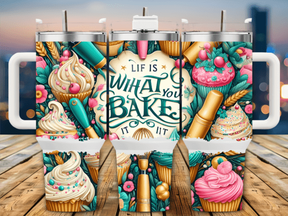 Cute Cupcakes Baking Quote 40oz Tumbler Design Review