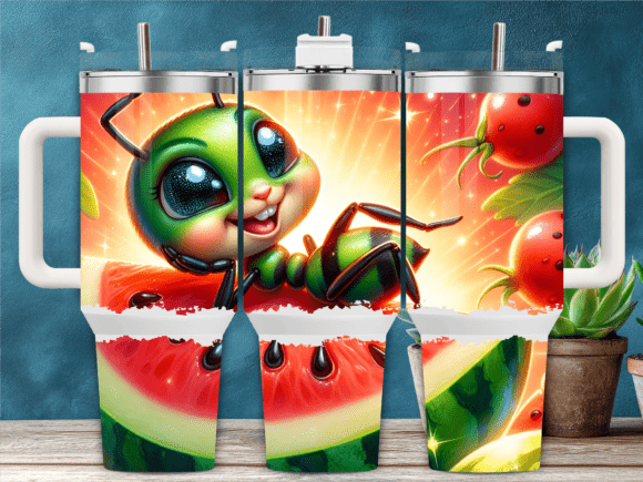 Cute Watermelon Caterpillar 40oz Tumbler Embroidery Review