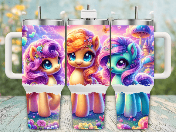 Daisy Field Baby Horse 40oz Tumbler Wrap