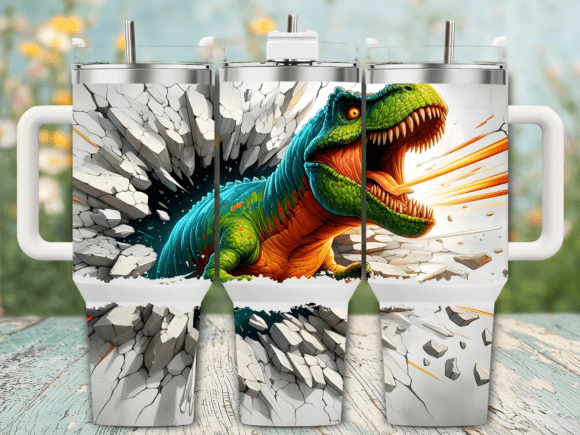 Explosive T-Rex Breaking 40oz Tumbler Review
