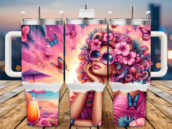 Floral Summer Girl Vibes 40oz Tumbler Design Review