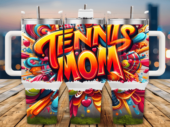 Graffiti Urban Tennis Mom 40oz Tumbler