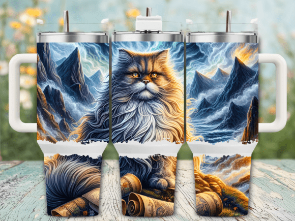 Mountain Cat Golden Eyes 40oz Tumbler