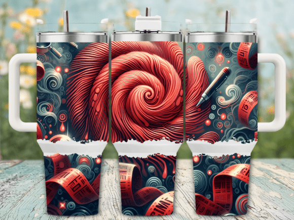 Red Hair Forensic Art Wrap 40oz Tumbler