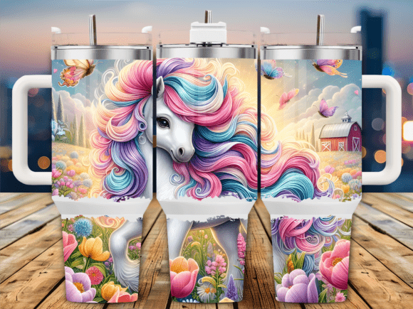 Rustic Barn Pony Western 40oz Tumbler