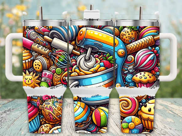 Sweet Candy Baking Art Tumbler Wrap Review